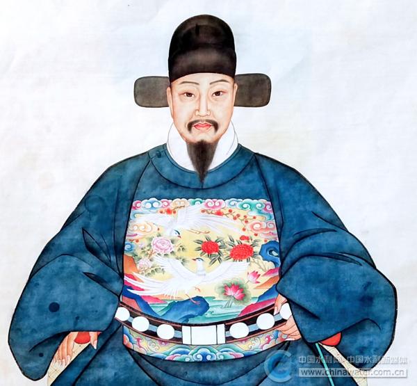河北献县耿橘纪念馆内的耿橘画像